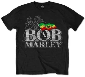 Bob Marley Maglietta Distressed Logo Black L