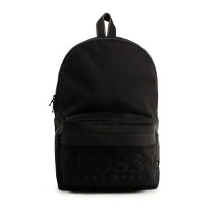 Hugo Boss Boys Black Black Logo Backpack (37cm) - One Size BLACK