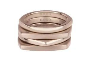 BREIL Moderno set di anelli placcati in oro rosa New Tetra TJ302 54 mm