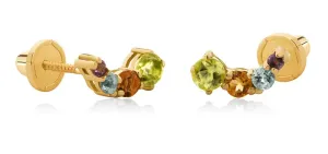Brilio Incantevoli orecchini in oro con zirconi colorati 14/188.451/17COM