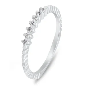 Brilio Silver Affascinante anello in argento con zirconi SR031W 48 mm