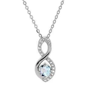Brilio Silver Affascinante collana in argento con topazio SP08340TZ (catena, pendente)