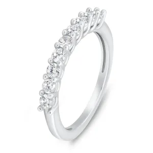 Brilio Silver Elegante anello in argento con zirconi trasparenti RI063Wa 50 mm
