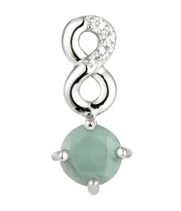Brilio Silver Bellissima collana in argento con smeraldo SP08339D (catena, pendente)