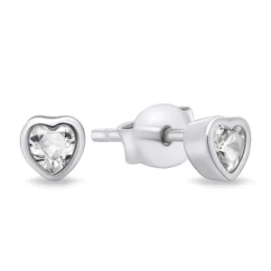 Brilio Silver Delicati orecchini in argento con zirconi Cuori EA599W
