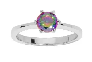Brilio Silver Elegante anello in argento con topazio Mystic Stone SR05733B 50 mm