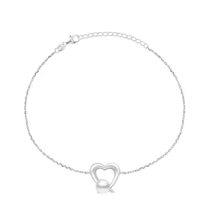 Brilio Silver Elegante bracciale in argento con perla autentica BRC28W