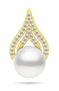 Brilio Silver Elegante pendente di perle in argento placcato oro PT93Y