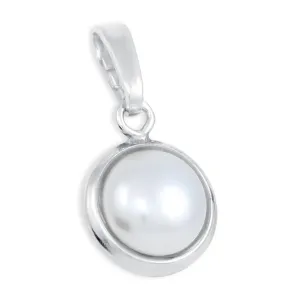 Brilio Silver Elegante pendente in argento con perla sintetica 448 001 00295 04