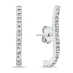 Brilio Silver Eleganti orecchini in argento con zirconi EA850W