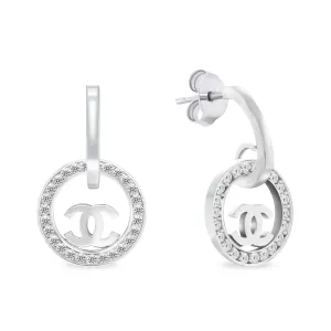 Brilio Silver Eleganti orecchini in argento con zirconi World Icon EA986W