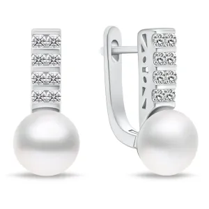 Brilio Silver Esclusivi orecchini in argento con perle e zirconi EA941W