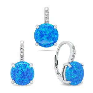 Brilio Silver Incantevole set di gioielli con opali sintetici SET250W #2949230