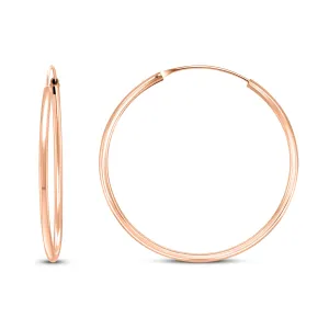 Brilio Silver Intramontabili orecchini a cerchio placcati in oro rosa EA020R 2 cm