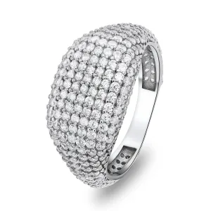 Brilio Silver Lussuoso anello in argento con zirconi RI019W 48 mm