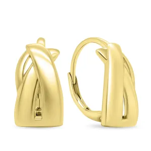 Brilio Silver Moderni orecchini pendenti placcati in oro EA534Y