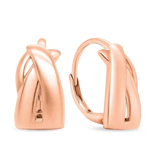 Brilio Silver Moderni orecchini pendenti placcati in oro rosa EA534R