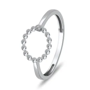Brilio Silver Moderno anello da donna con zircone trasparente RI009W 52 mm