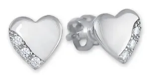 Brilio Silver Orecchini a cuore in argento con cristalli 436 001 00544 04