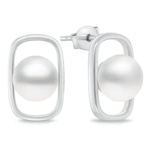 Brilio Silver Orecchini affascinanti in argento con perle EA905W