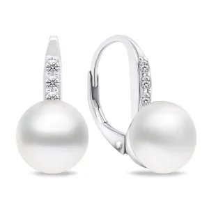 Brilio Silver Orecchini in argento con perla e zirconi EA723W