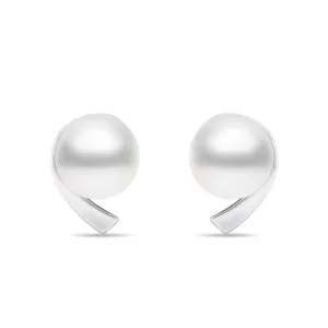Brilio Silver Orecchini minimal in argento con vere perle EA595W