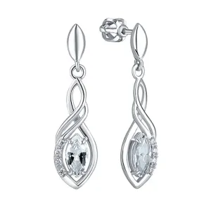 Brilio Silver Orecchini pendenti in argento con cristalli 436 001 00573 04