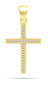 Brilio Silver Originale pendente placcato oro con zirconi Croce PT78Y