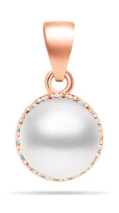 Brilio Silver Pendente di perle in bronzo con zirconi PT77R