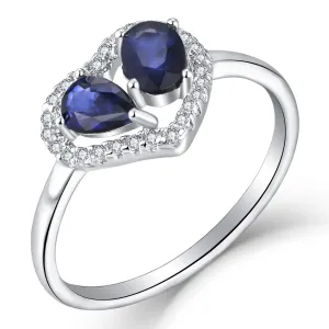 Brilio Silver Romantico anello in argento con zaffiri R-FS-5648S 60 mm
