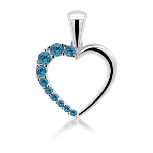 Brilio Silver Romantico pendente in argento con zirconi azzurri PT42WA