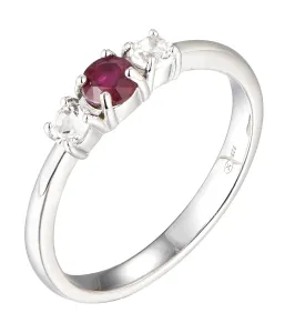 Brilio Silver Splendido anello in argento con rubino Precious Stone SR09003C 50 mm