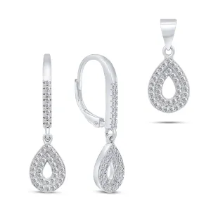 Brilio Silver Set di pendente e orecchini in argento SET198W