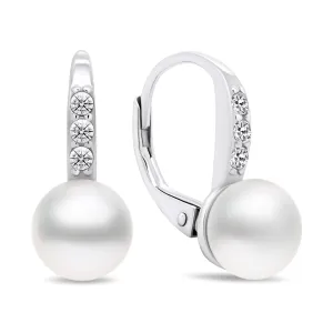 Brilio Silver Splendidi orecchini in argento con perle e zirconi EA385W
