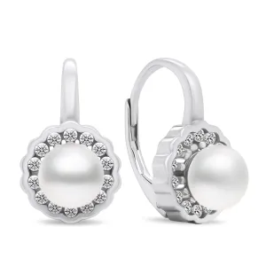Brilio Silver Splendidi orecchini in argento con perle e zirconi EA440W