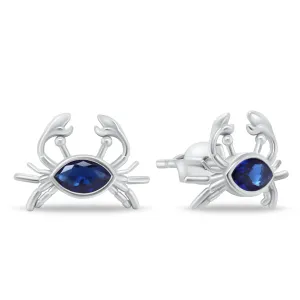 Brilio Silver Splendidi orecchini in argento con zircone blu Granchio EA862W