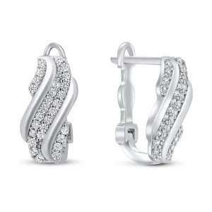 Brilio Silver Splendidi orecchini in argento con zirconi EA136W