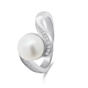 Brilio Silver Splendido anello in argento con vera perla RI061W 60 mm