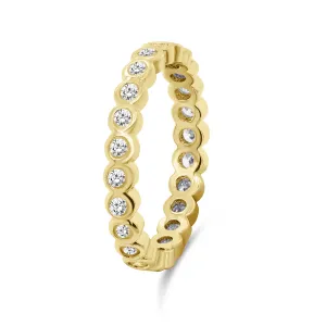Brilio Silver Splendido anello placcato in oro con zirconi RI050Y 50 mm
