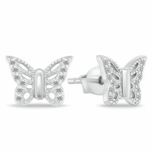 Brilio Silver Teneri orecchini in argento farfalle EA109W