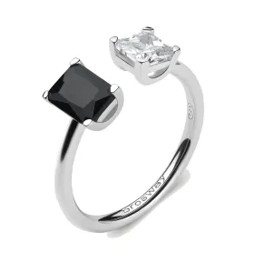 Brosway Elegante anello aperto con zirconi Fancy FMB10 M (53 - 55 mm)