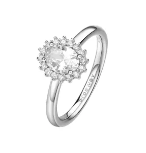 Brosway Elegante anello in argento Fancy Infinite White FIW79 50 mm