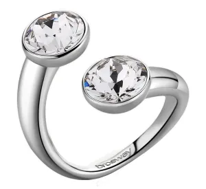 Brosway Splendido anello aperto con cristalli Affinity BFF176 58 mm