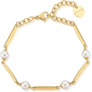Brosway Splendido bracciale placcato in oro con perle BFF165