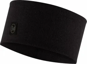 Buff Merino Wide Headband Solid Black UNI Fascia tergisudore