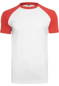 Raglan contrasting T-shirt wht/red #2918043