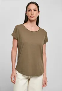 Women's Olive T-Shirt Long Slub