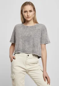 Women's T-shirt Grey and black Cropped Cropped
