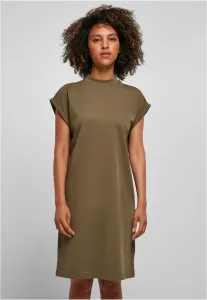 Women's Turtle Dress with Extended Shoulders - Olive