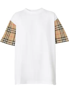 BURBERRY - T-shirt In Cotone Con Motivo Check #2889577